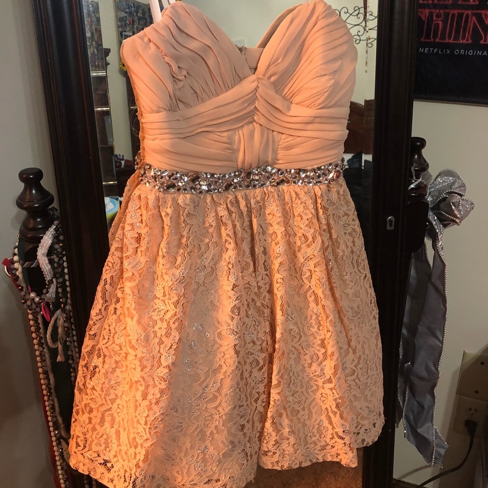 strapless formal dress